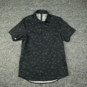 Lululemon Shirt Mens Extra Small Black Airing Easy Short Sleeve Buttondown Adult
